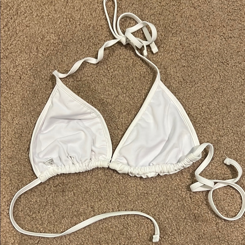 White Ruffled Bikini Top - Picture 3 of 3